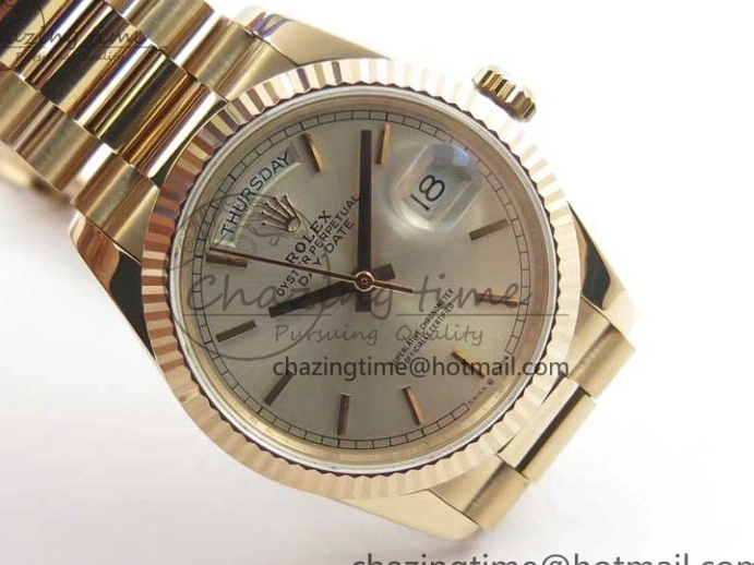 0111 Sophisticated Day-Date 36 RG 128239 Bp Maker Best Edition Silver Dial on RG President Bracelet 3132